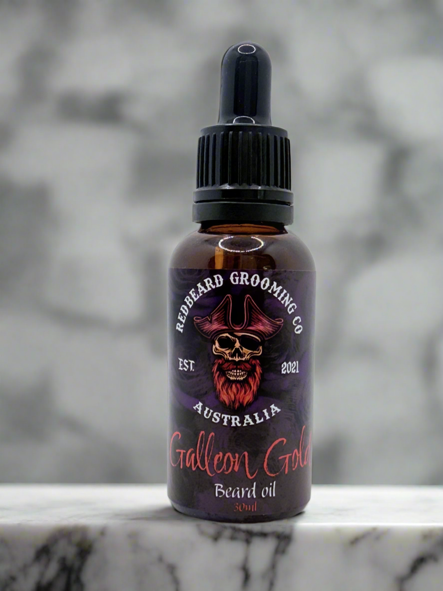 Beard oil ( G a L L e o n G o L d ) 30ml - RedBeard Grooming Co. Australia