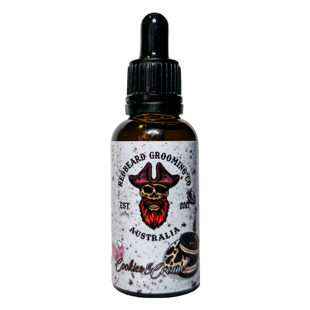 Cookies & Cream 30ml Beard Oil - RedBeard Grooming Co. Australia