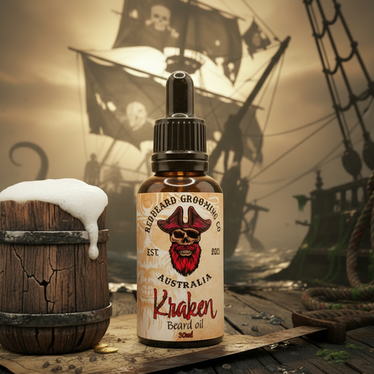K R A K E N- (Frothy Cold one, Oud Wood and Dark Vanilla) 30ml - RedBeard Grooming Co. Australia