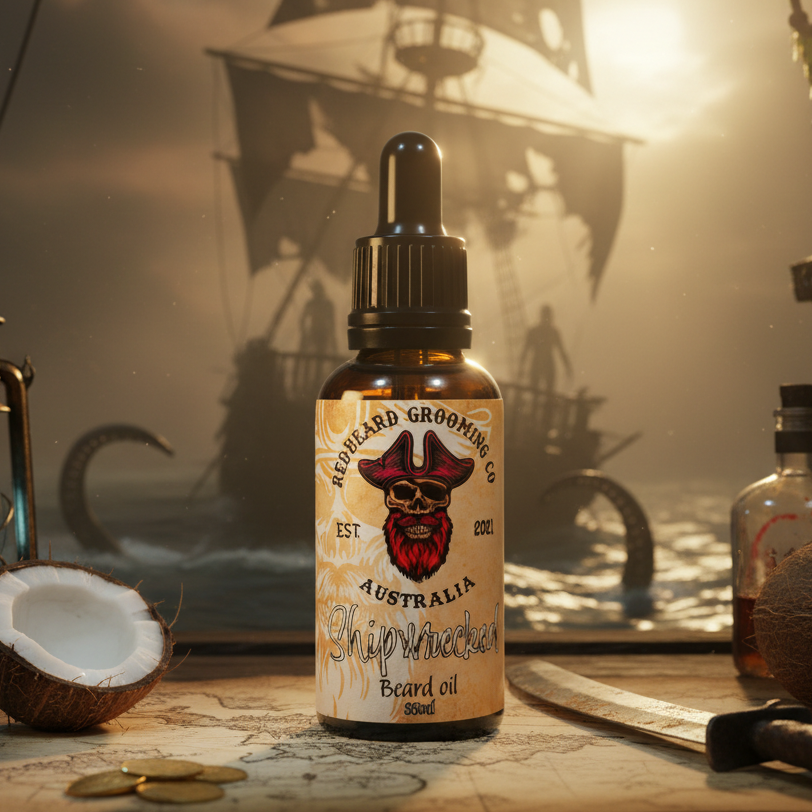 SHIPWRECKED-  (Coconut & Rum) 30ml - RedBeard Grooming Co. Australia