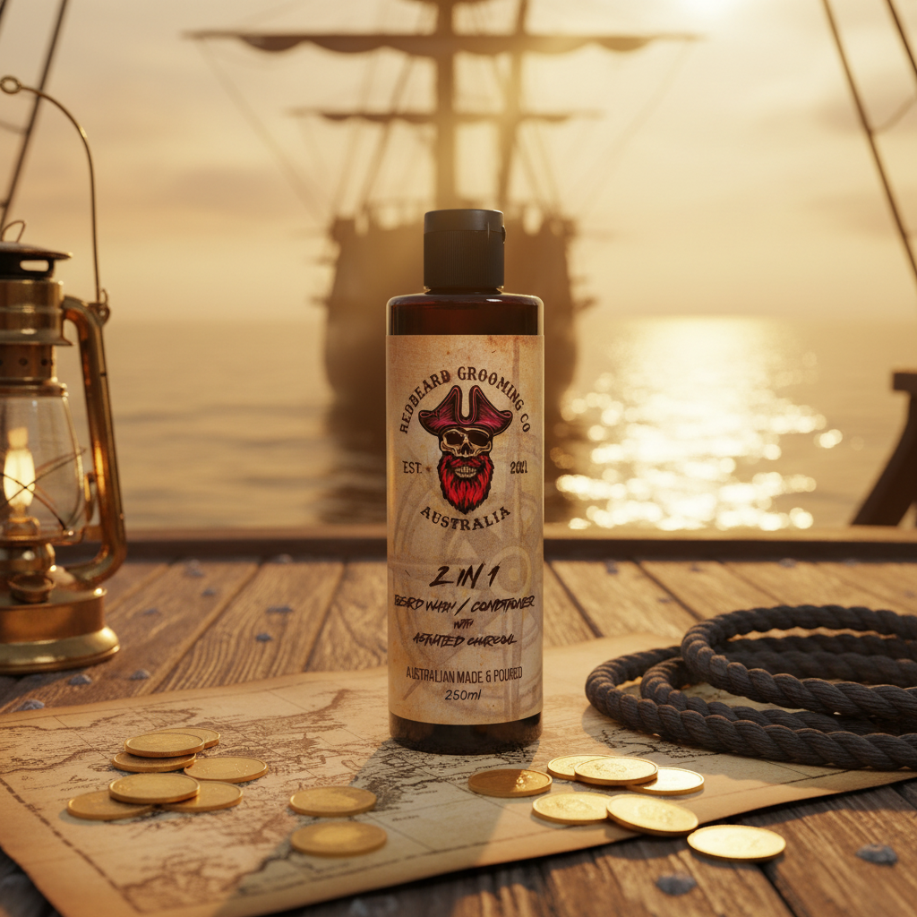 2-in-1 Beard Wash & Conditioner – 250ml included in Captain’s Restock Crate