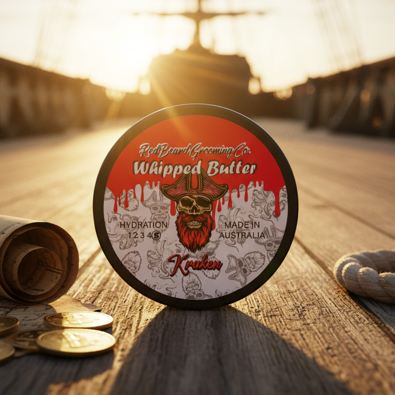 Redbeard's Whip Beard Butter 'K R A K E N'- (Frothy Cold one, Oud Wood and Dark Vanilla)70ml - RedBeard Grooming Co. Australia