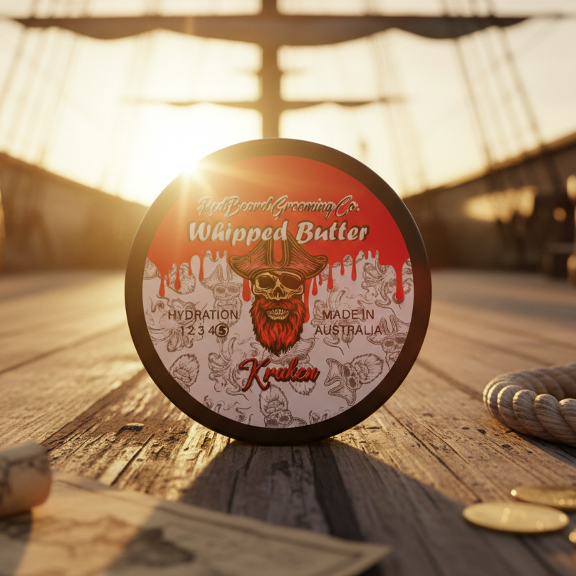 Redbeard's Whip Beard Butter 'K R A K E N'- (Frothy Cold one, Oud Wood and Dark Vanilla)70ml - RedBeard Grooming Co. Australia