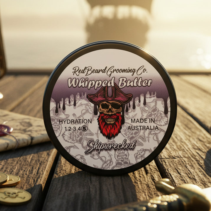 RedBeards Whip Beard Butter ‘ShipWrecked’ (coconut and rum)70ml - RedBeard Grooming Co. Australia