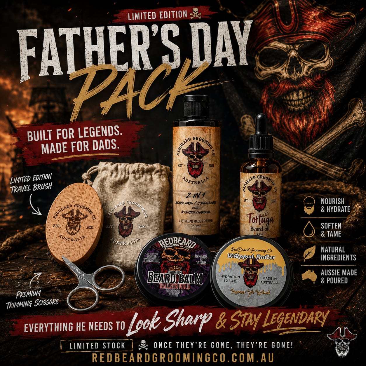 Fathers day deluxe pack - RedBeard Grooming Co. Australia