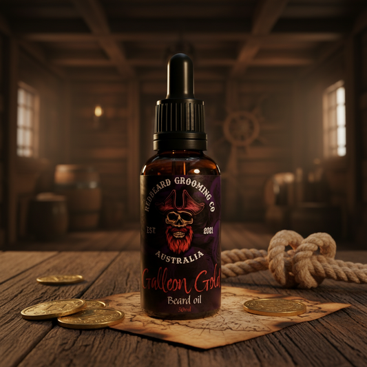 Beard oil ( G a L L e o n  G o L d ) 30ml - RedBeard Grooming Co. Australia