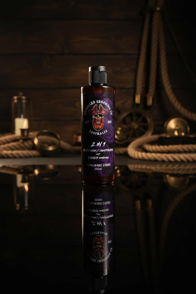 250ml 2 in 1 Beard Wash & Conditioner - G a l l e o n  G o l d - RedBeard Grooming Co. Australia