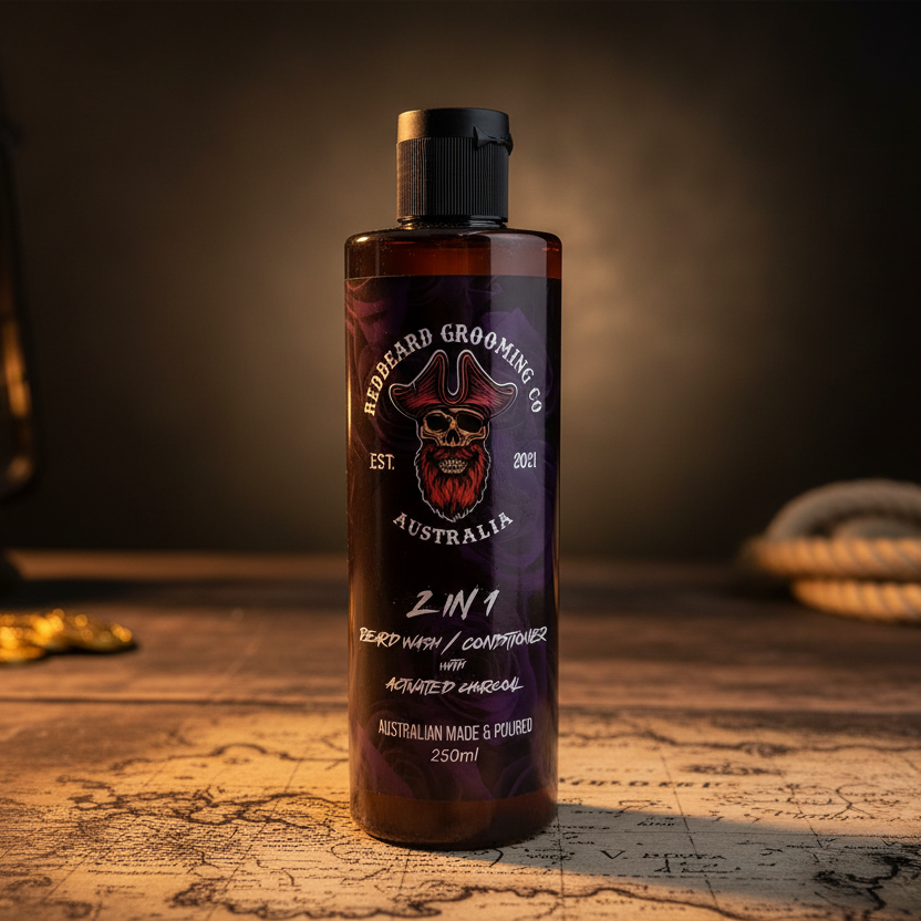 250ml 2 in 1 Beard Wash & Conditioner - G a l l e o n  G o l d - RedBeard Grooming Co. Australia
